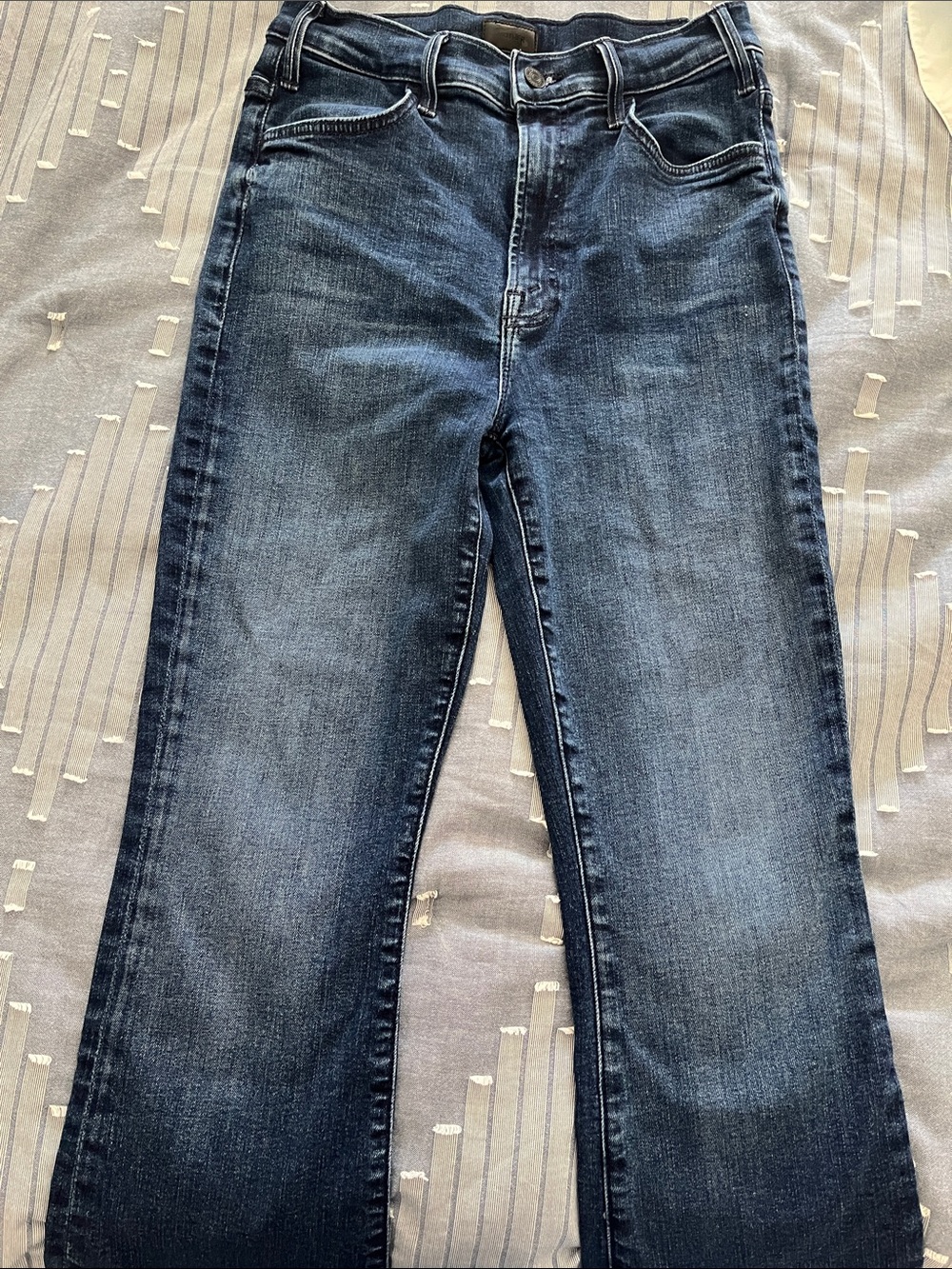 MOTHER Hustler Ankle Fray Straight Leg Jeans